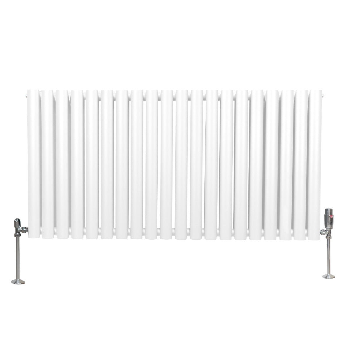 Oval Column Radiator & Valves - 600mm x 1200mm – White - Used - Acceptable