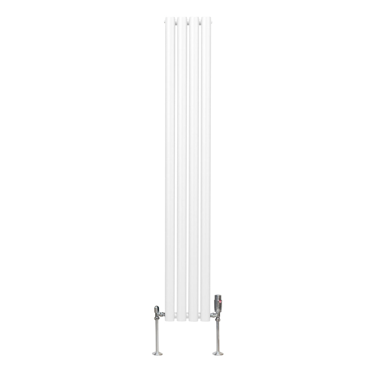 Oval Column Radiator & Valves - 1600mm x 240mm – White - Used - Very Good