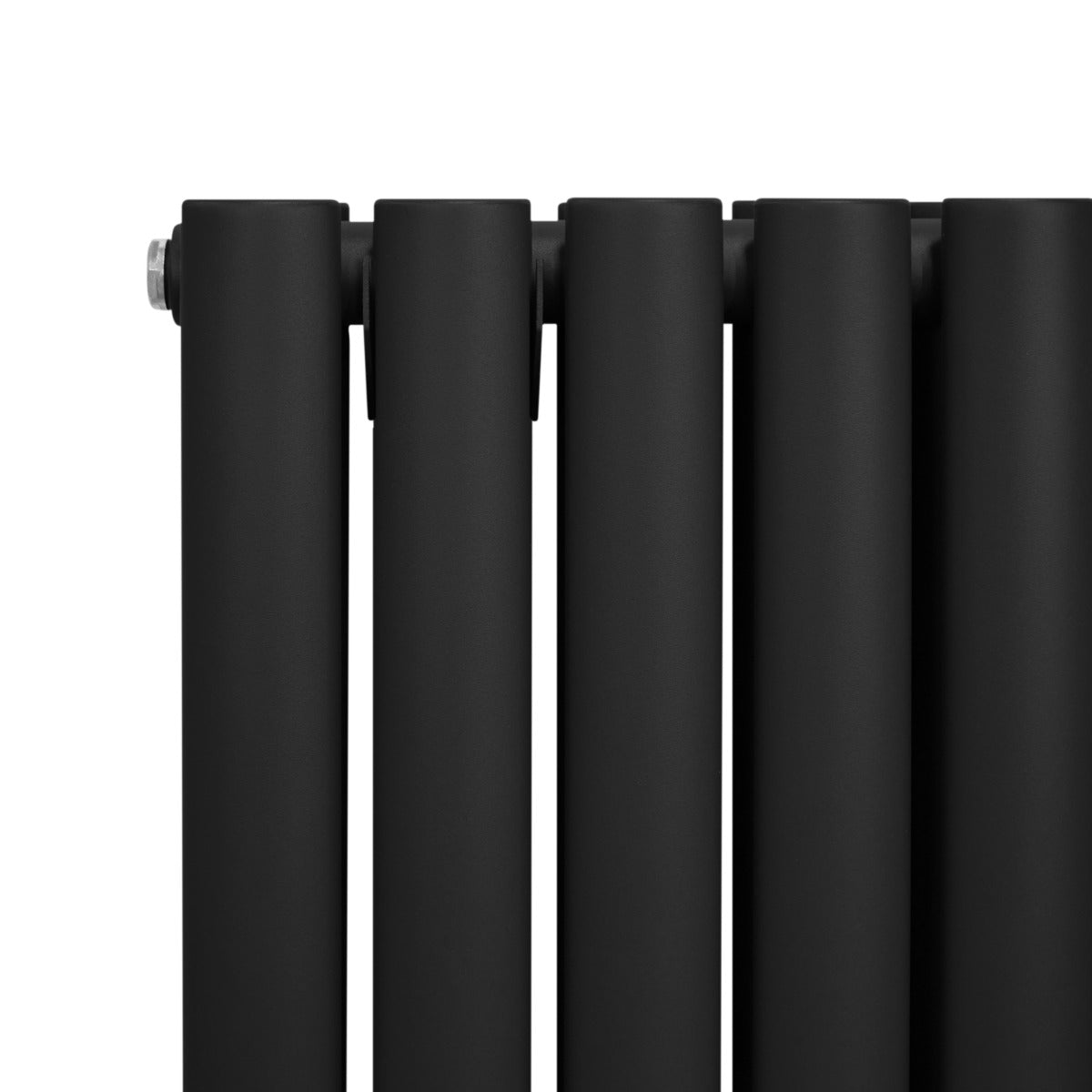 Oval Column Radiator & Valves - 1600mm x 360mm – Black - Used - Very Good