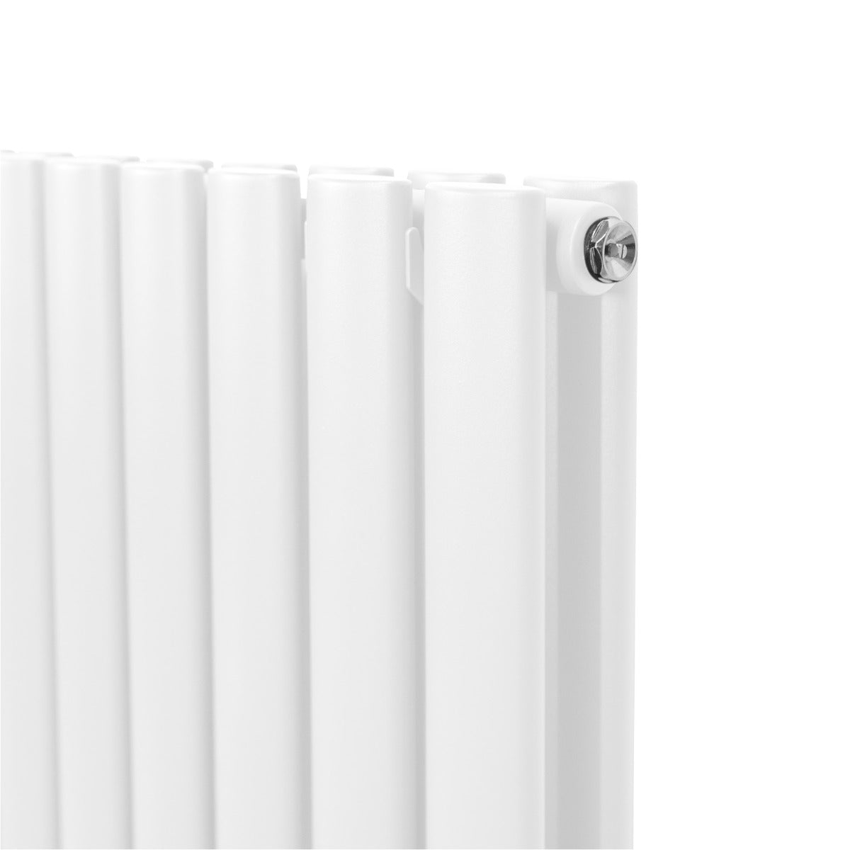 Oval Column Radiator & Valves - 1600mm x 480mm – White - Used - Good