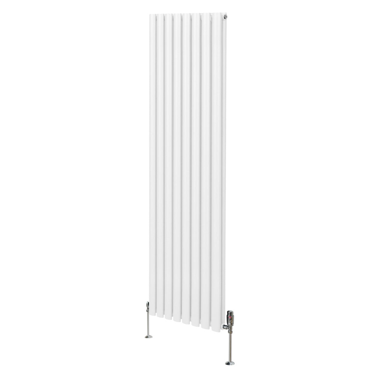Oval Column Radiator & Valves - 1800mm x 480mm – White - Used - Very Good