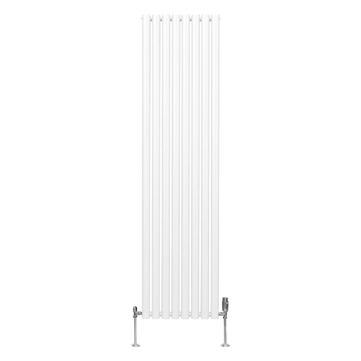 Oval Column Radiator & Valves - 1800mm x 480mm – White - Used - Very Good