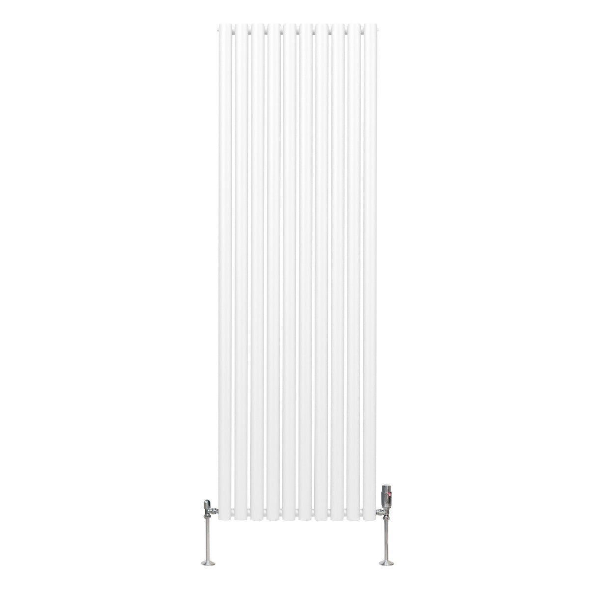 Oval Column Radiator & Valves - 1800mm x 600mm – White - Used - Very Good