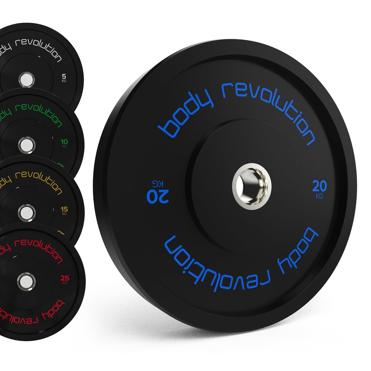 Body Revolution Olympic Bumper Plates (Black) - Used - Acceptable