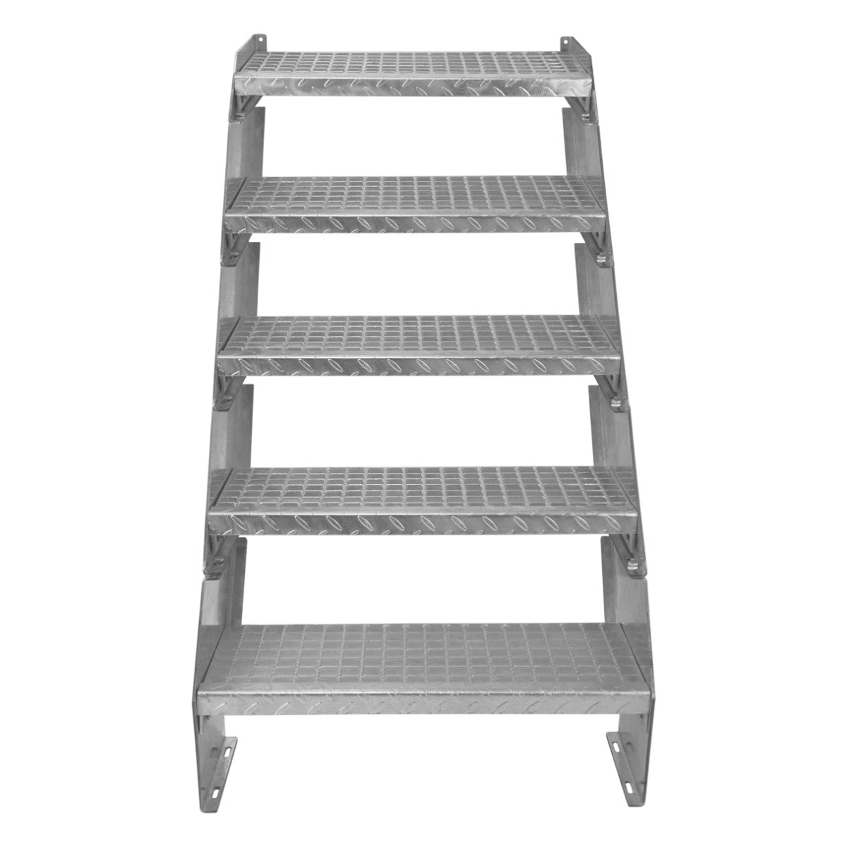Adjustable 5 Section Galvanised Staircase - 600mm Wide - Like New