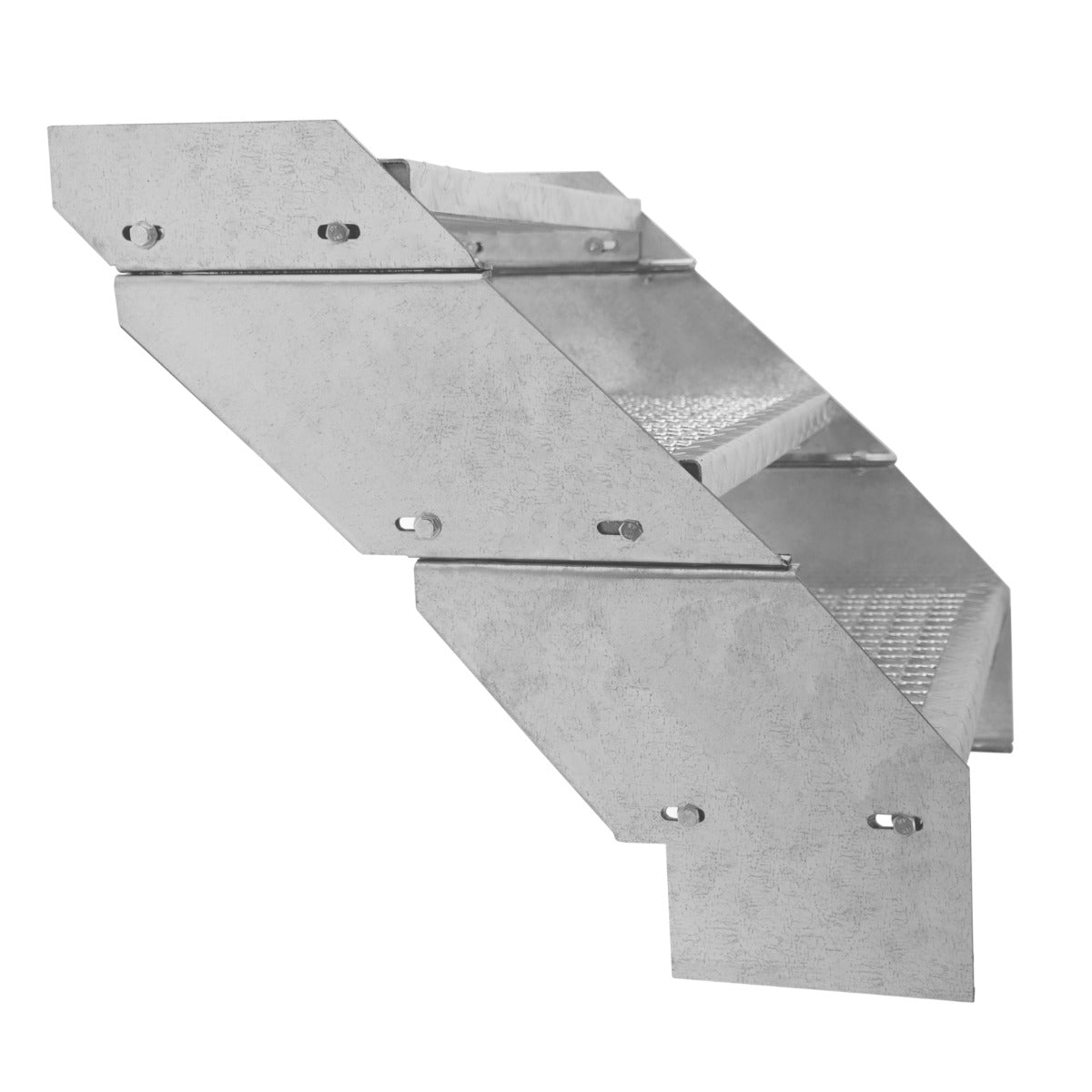 Adjustable 5 Section Galvanised Staircase - 600mm Wide - Like New