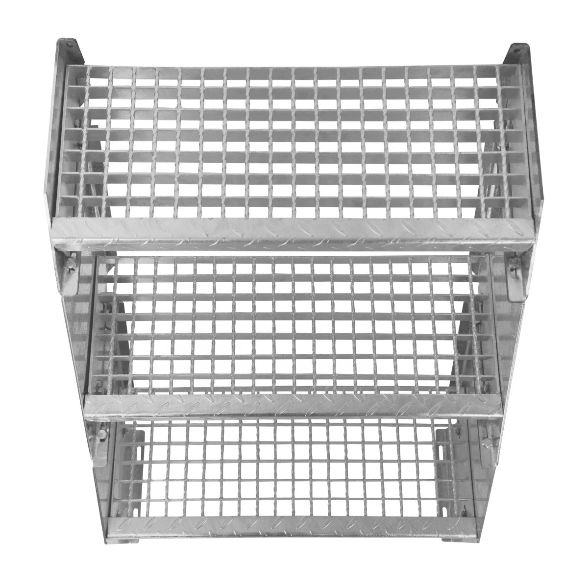 Adjustable 6 Section Galvanised Staircase - 600mm Wide - Used - Good