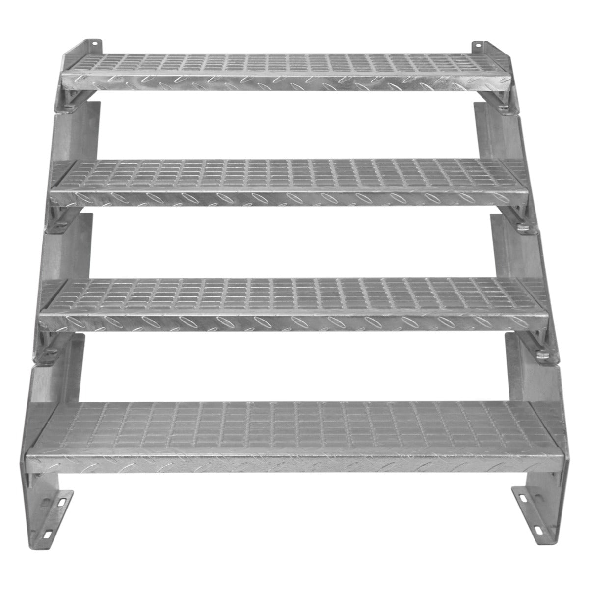 Adjustable 4 Section Galvanised Staircase - 900mm Wide - Like New