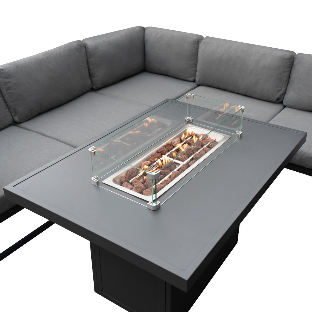 Modular Garden Furniture Set With Fire Pit - Used - Acceptable