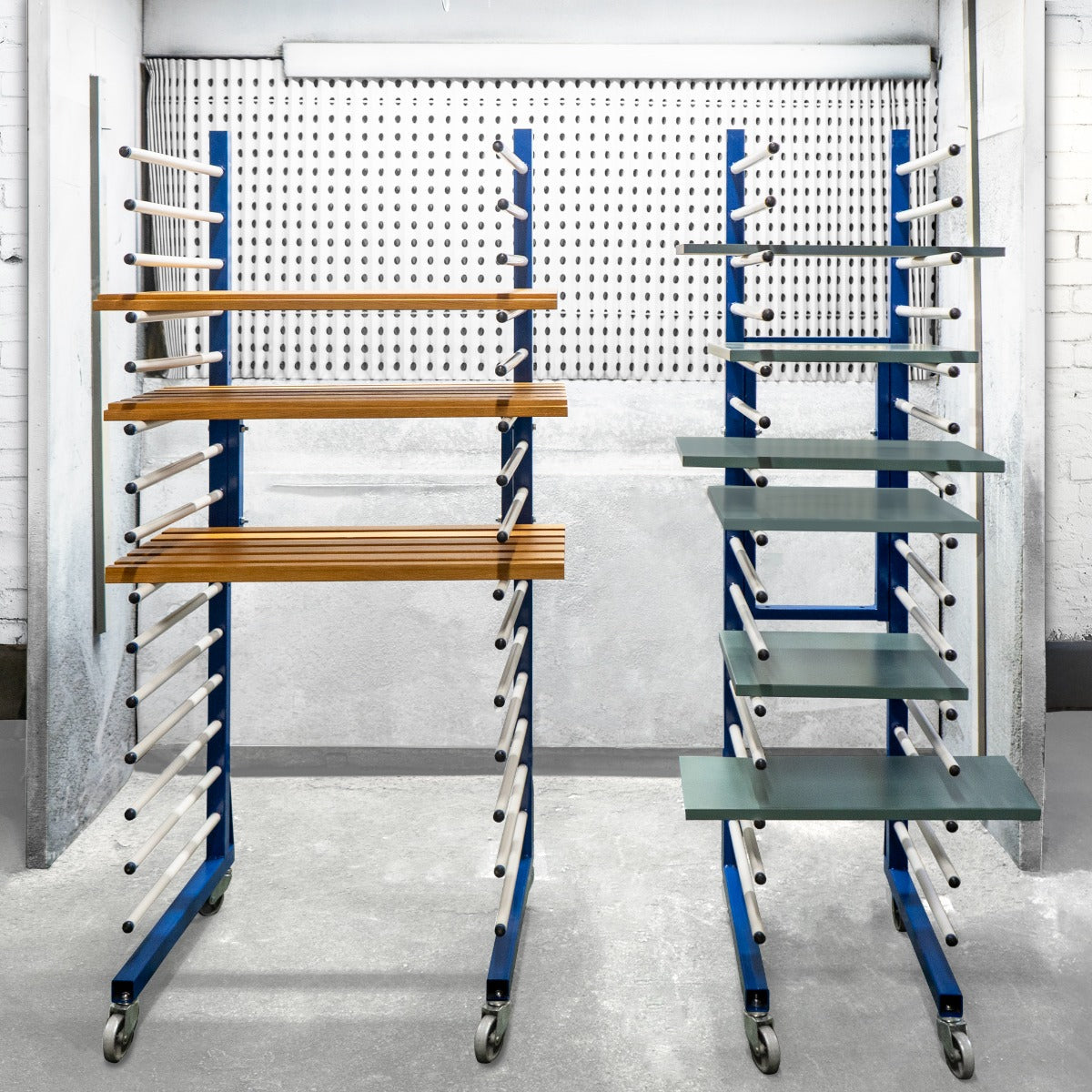 Combi Spray Drying Rack Trolley x 3 & 2 Connectors - Used - Good