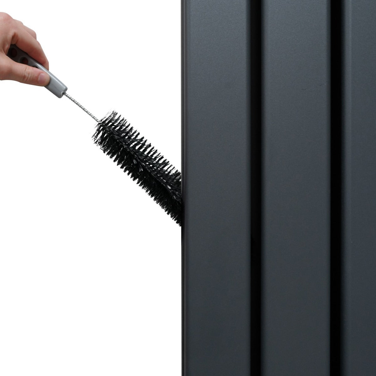 Flat Mirror Radiator - 1800mm x 425mm - Anthracite Grey - Used - Good