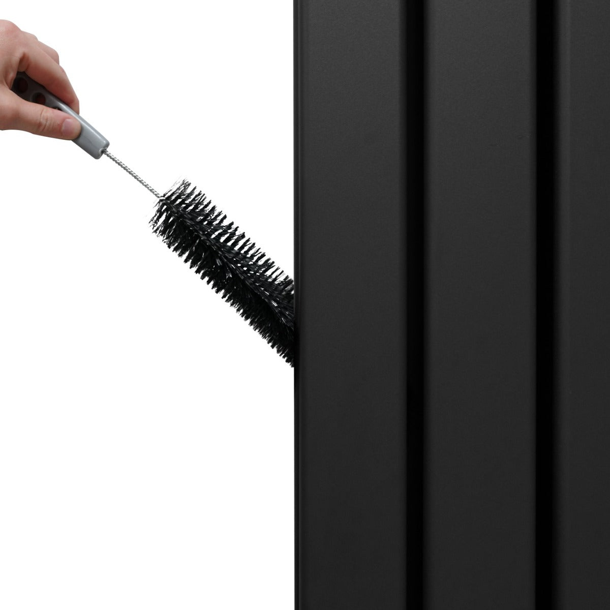 Flat Mirror Radiator - 1800mm x 425mm - Black - Used - Good