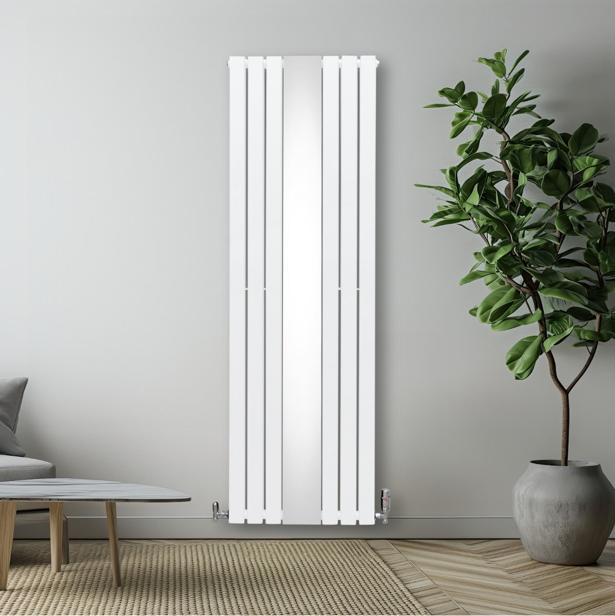 Flat Mirror Radiator - 1800mm x 565mm - White - Used - Acceptable