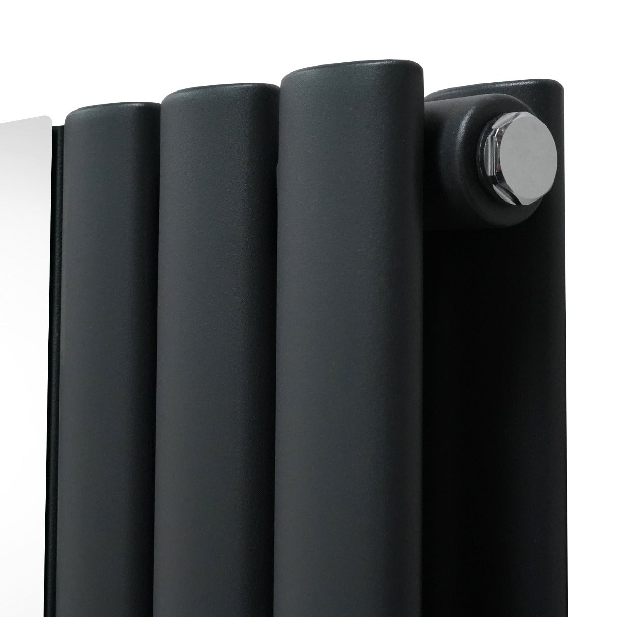 Oval Mirror Radiator - 1800mm x 380mm - Anthracite Grey - Used - Good