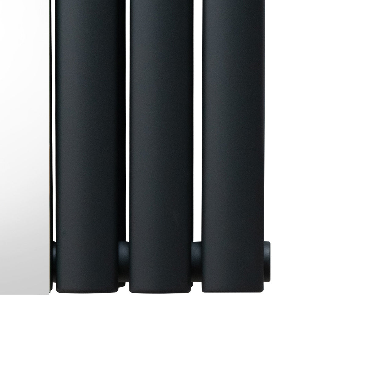 Oval Mirror Radiator - 1800mm x 380mm - Anthracite Grey - Used - Good