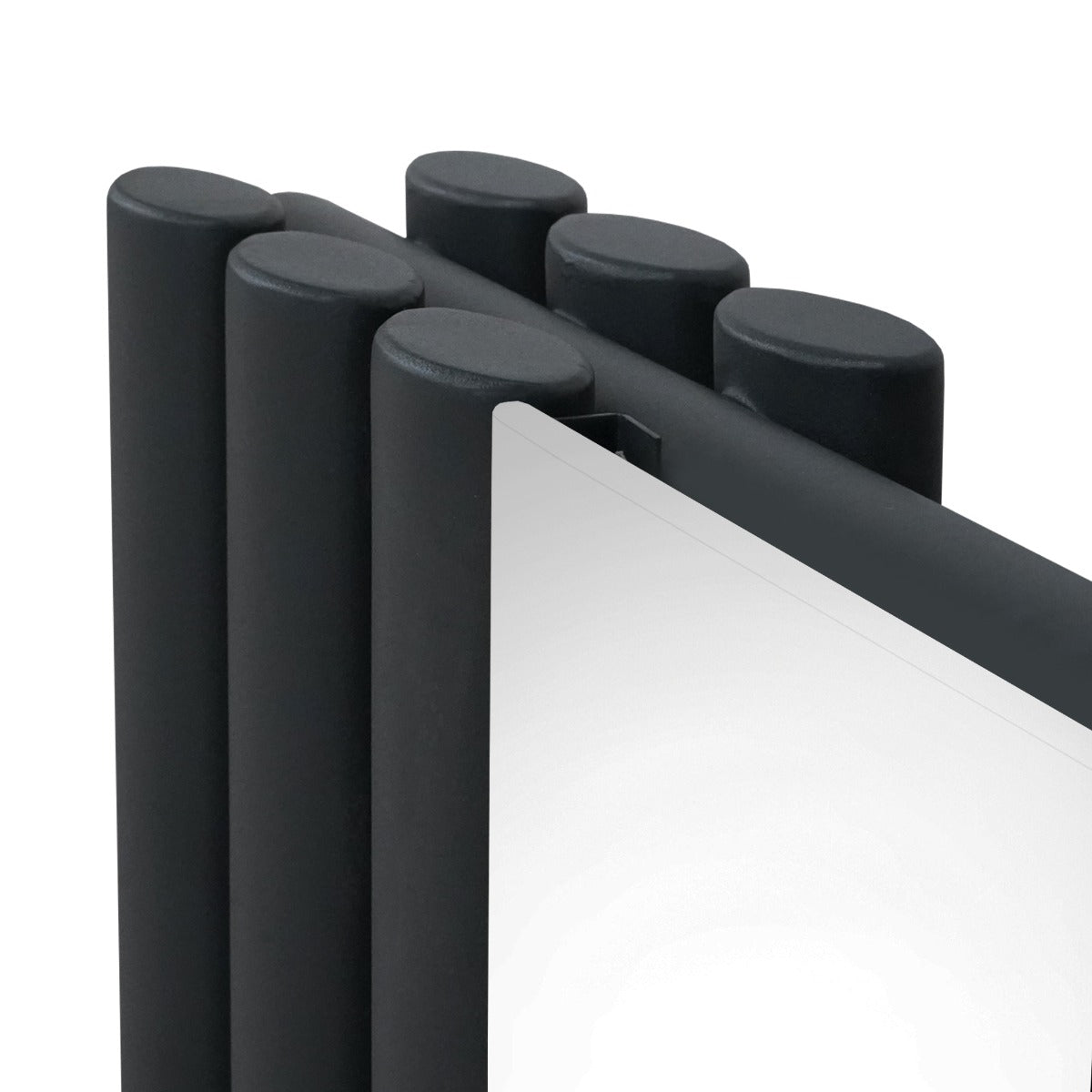 Oval Mirror Radiator - 1800mm x 500mm - Anthracite Grey - Like New