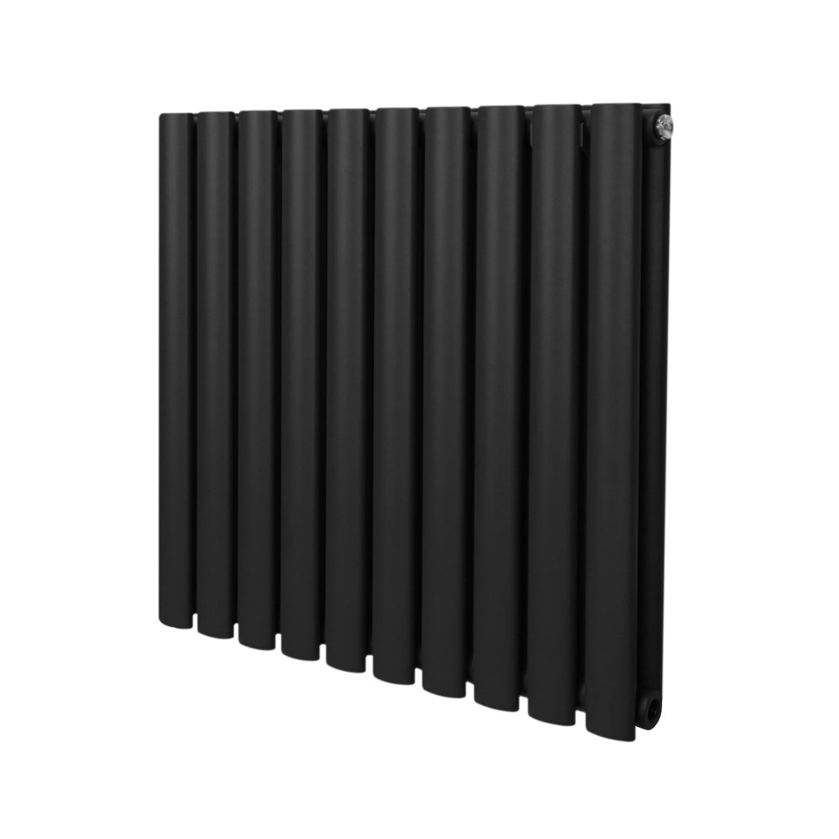 Oval Column Radiator – 600mm x 600mm - Black - Used - Acceptable