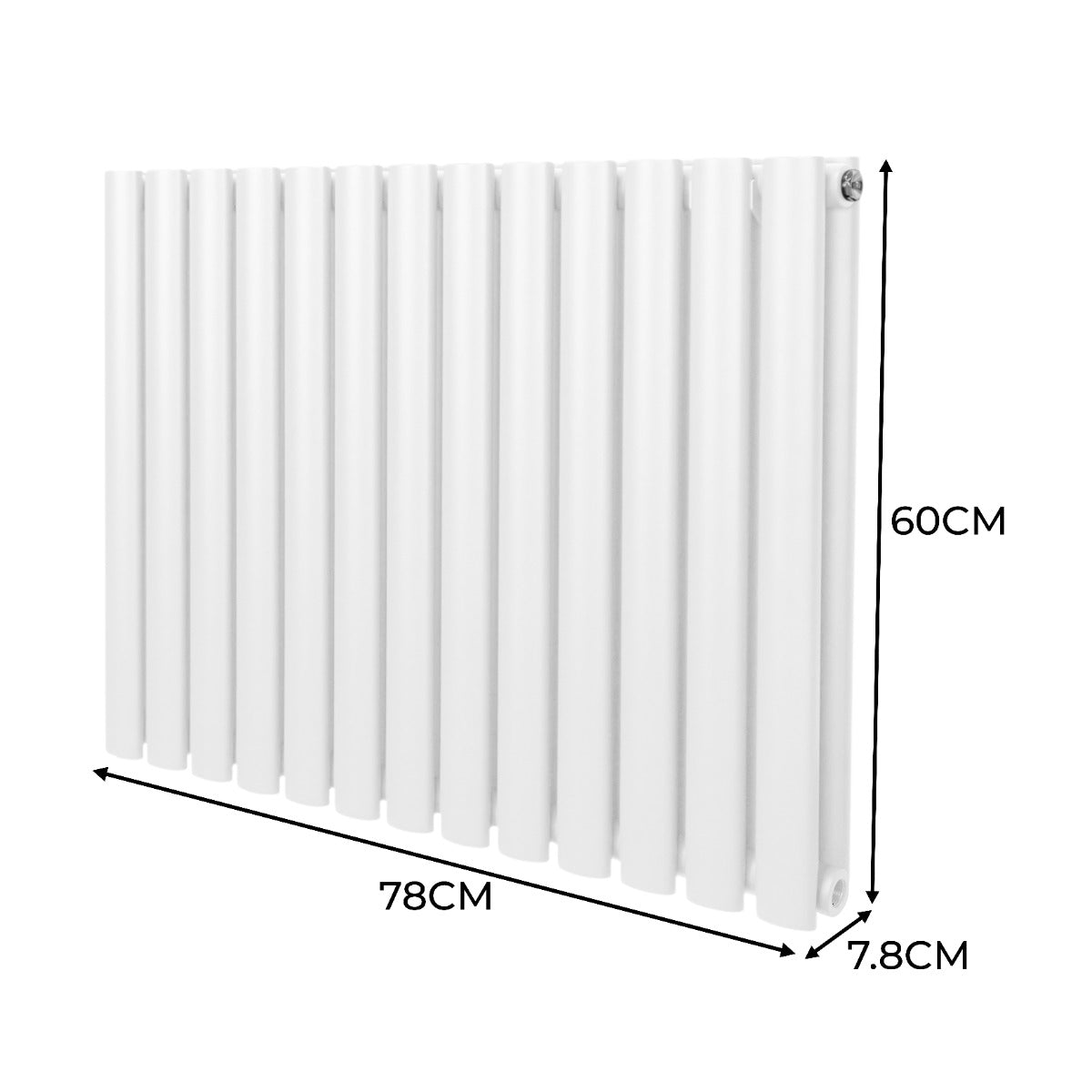 Oval Column Radiator – 600mm x 780mm – White - Used - Good