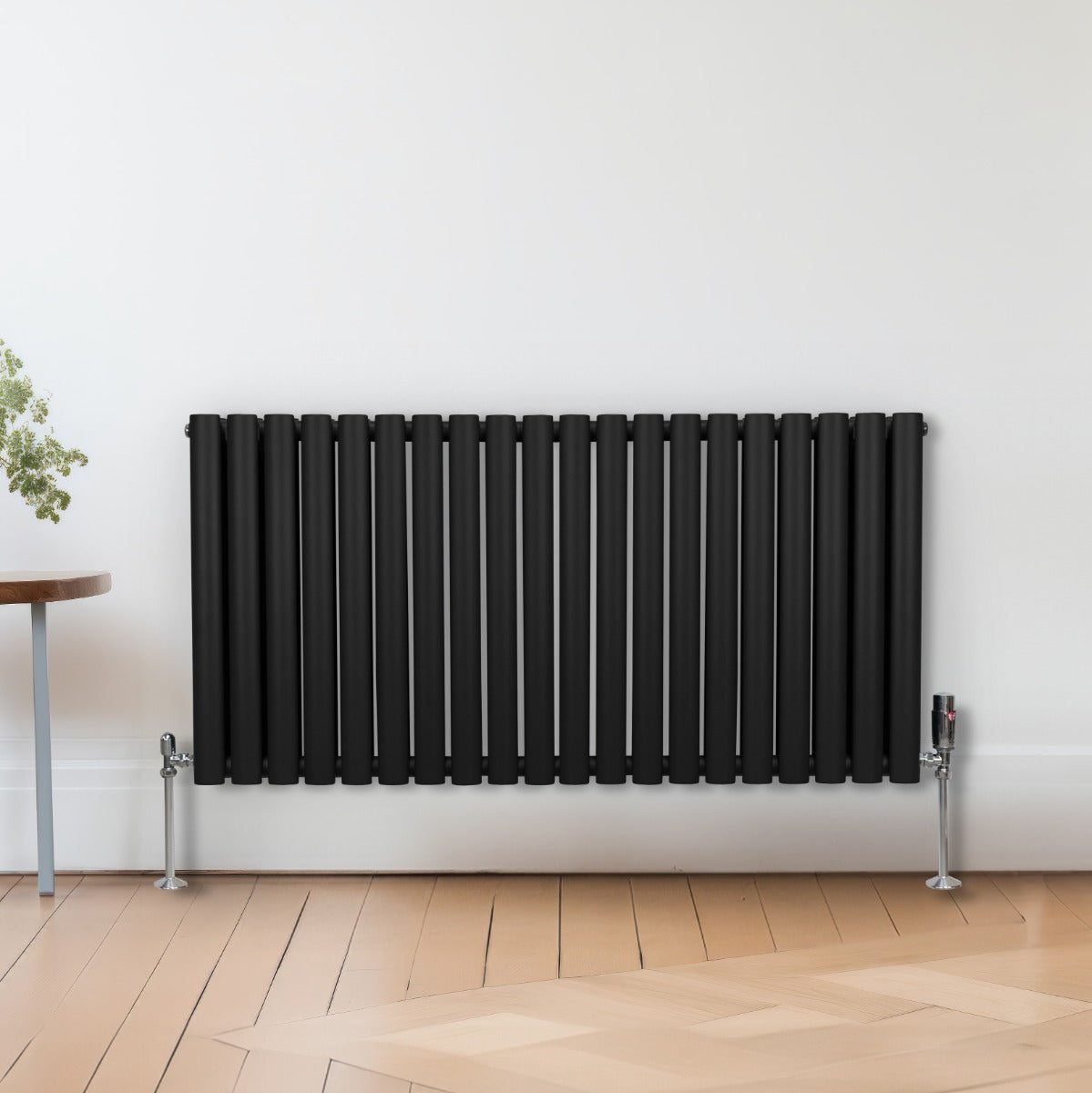Oval Column Radiator – 600mm x 1200mm – Black - Used - Good