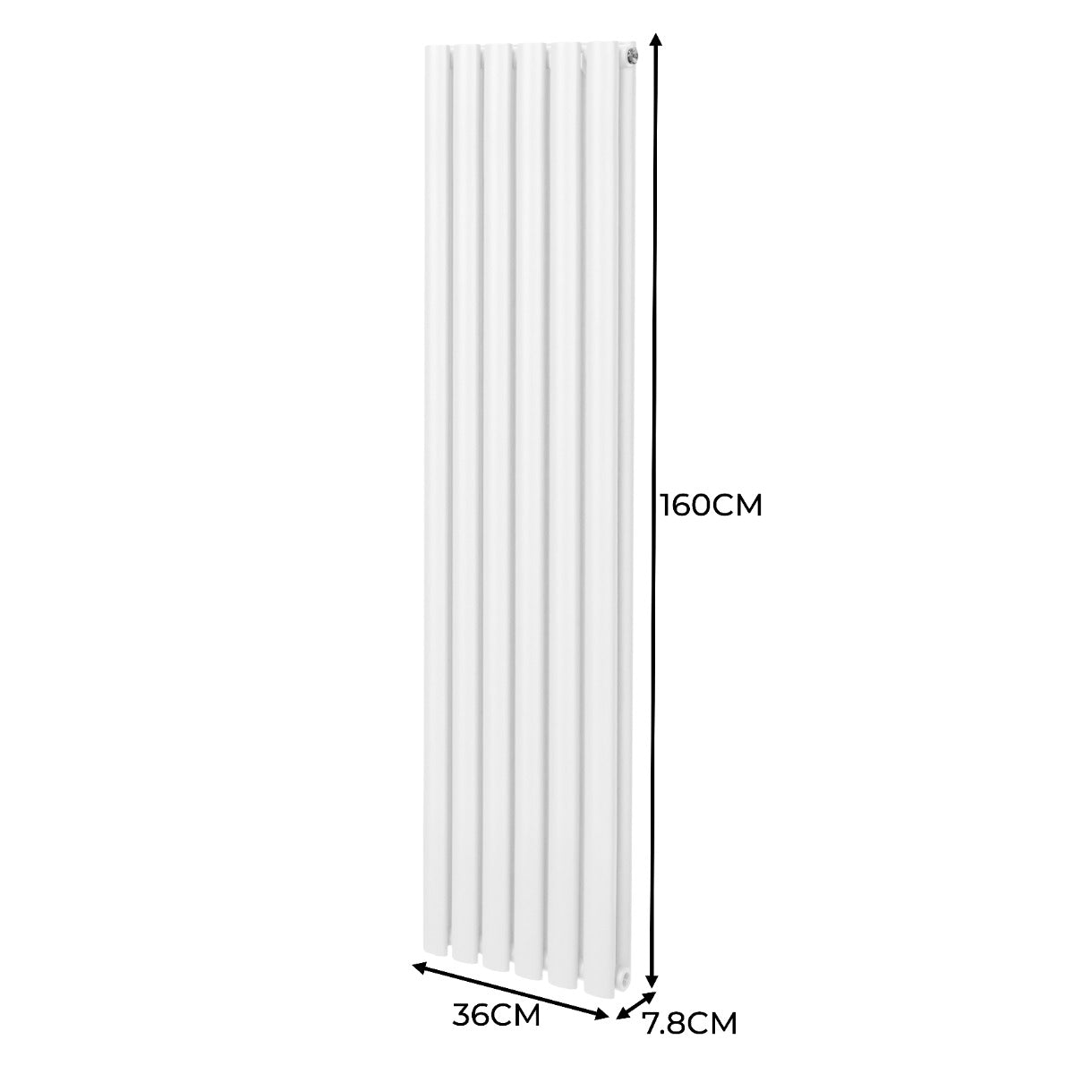 Oval Column Radiator – 1600mm x 360mm – White - Used - Acceptable
