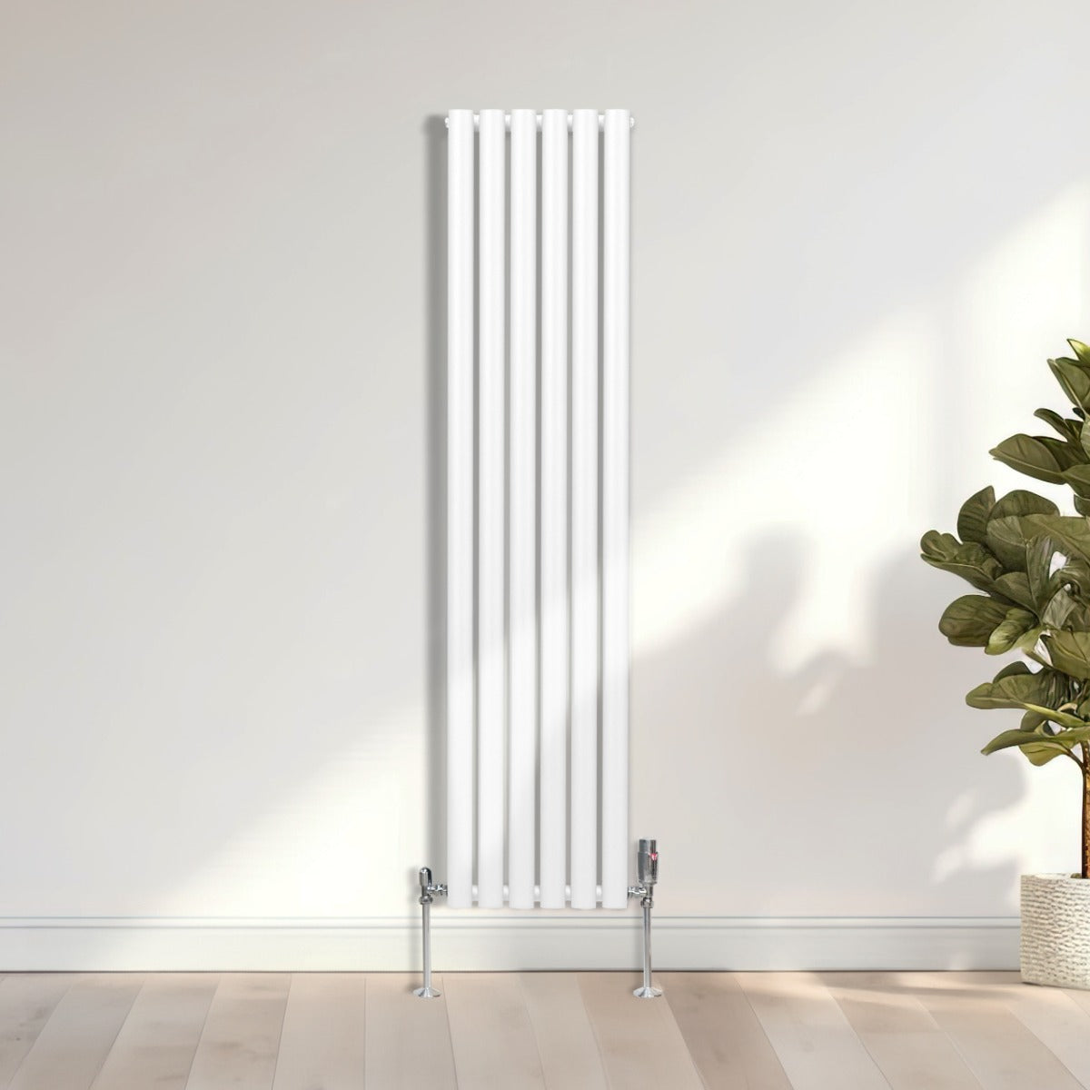 Oval Column Radiator – 1600mm x 360mm – White - Used - Acceptable