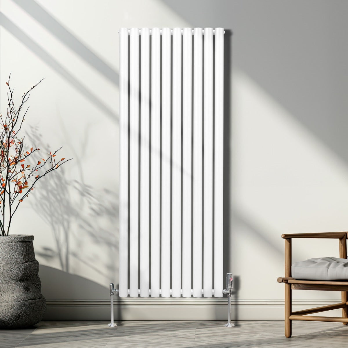 Oval Column Radiator – 1600mm x 600mm – White - Used - Good