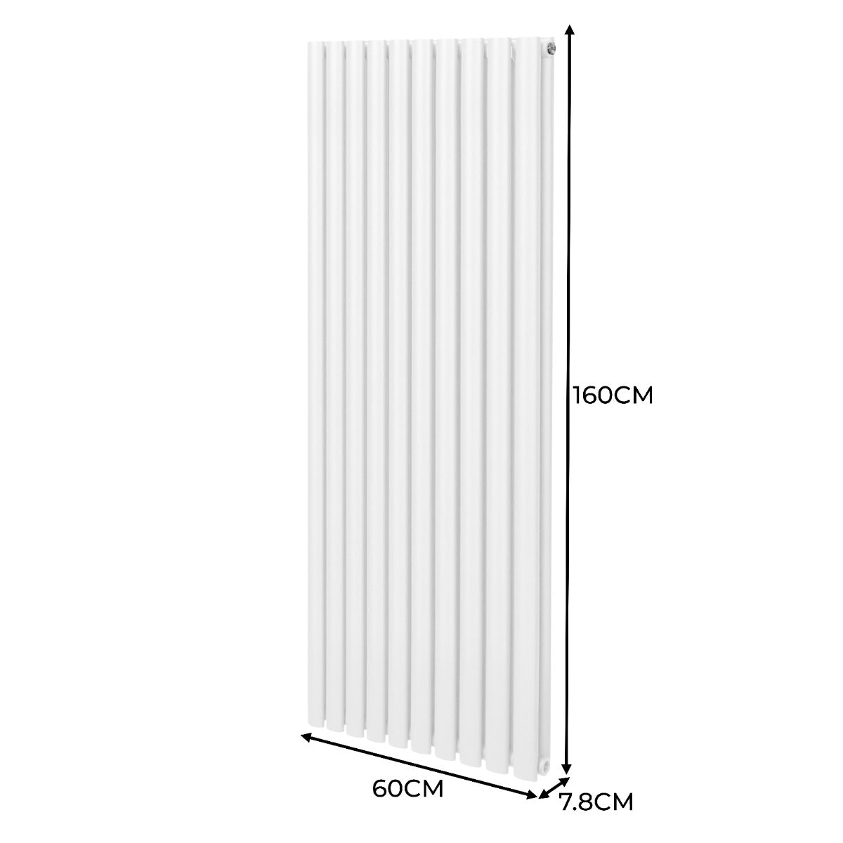 Oval Column Radiator – 1600mm x 600mm – White - Like New