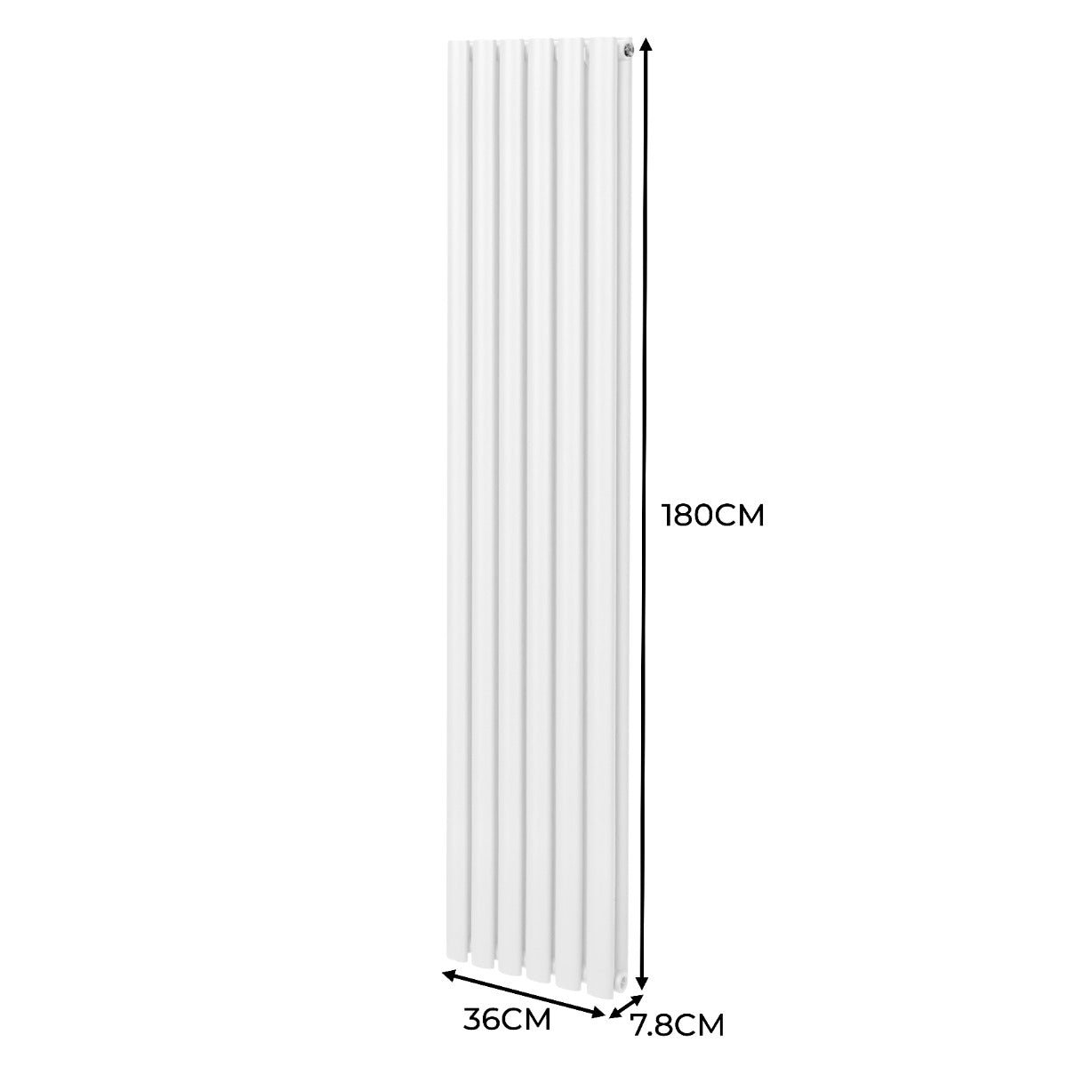Oval Column Radiator – 1800mm x 360mm – White - Used - Acceptable