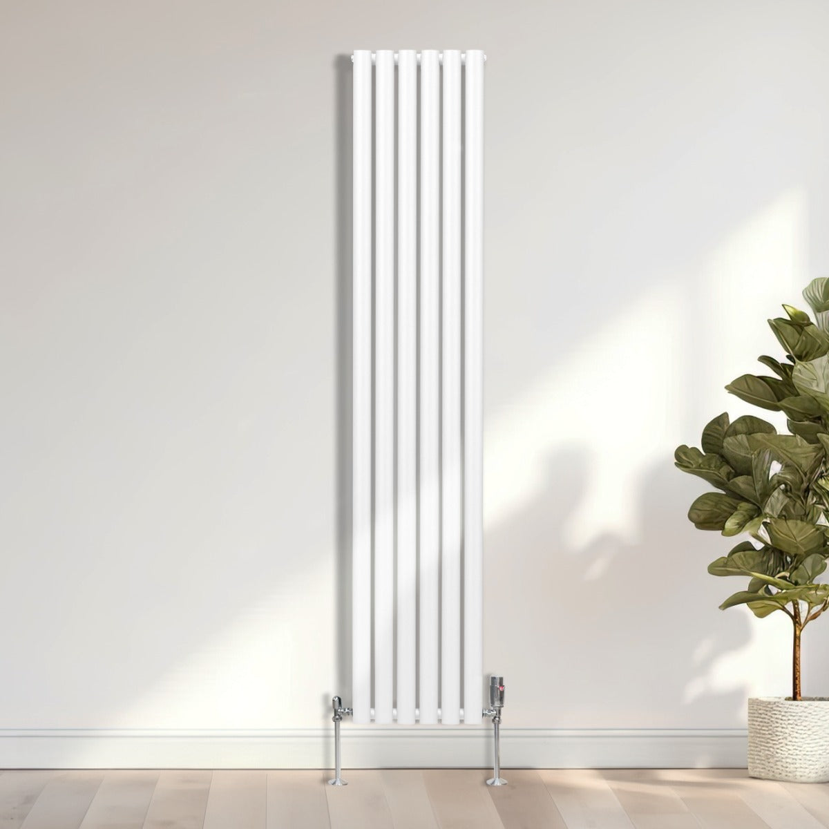 Oval Column Radiator – 1800mm x 360mm – White - Used - Acceptable