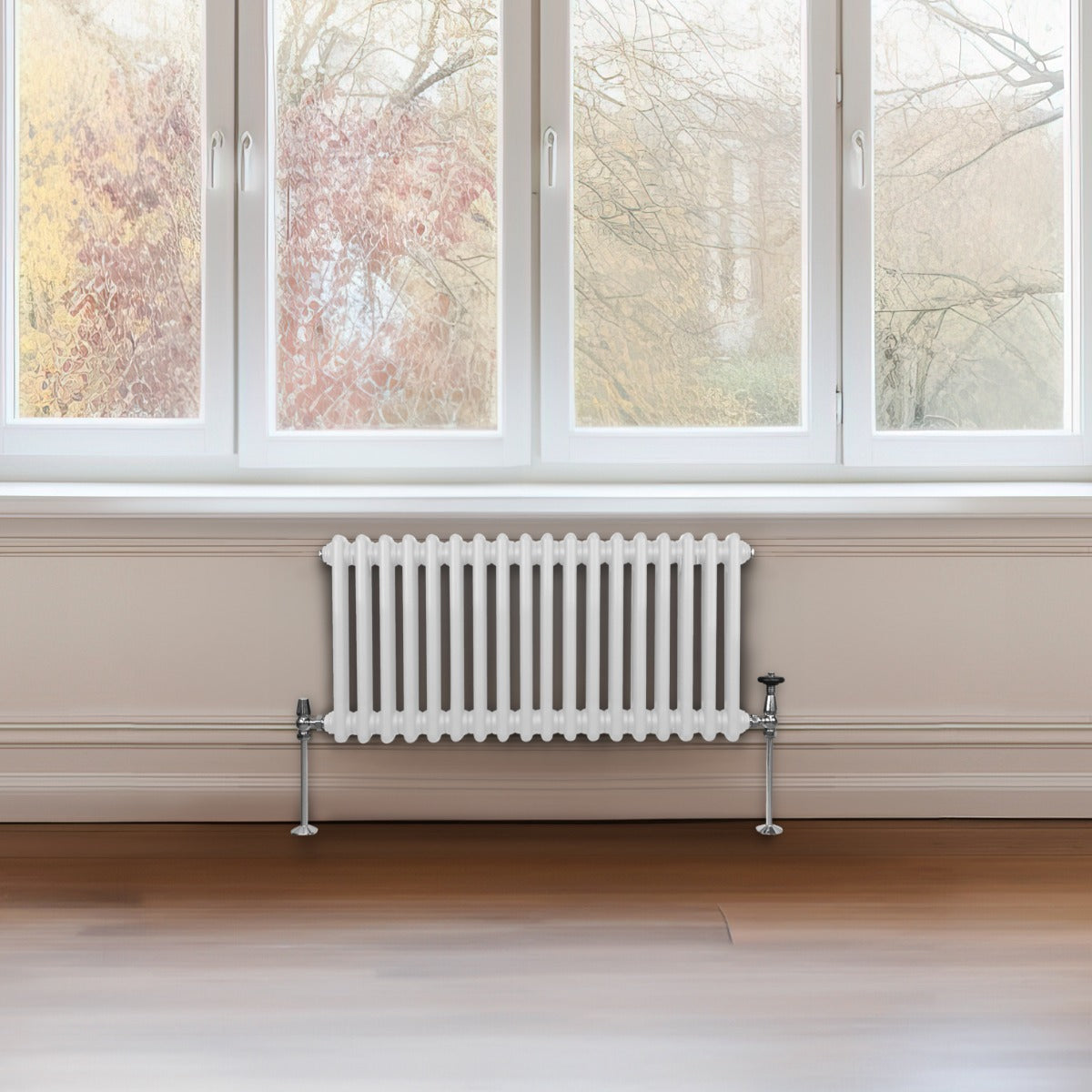Traditional 2 Column Radiator - 300 x 832mm - White - Used - Good