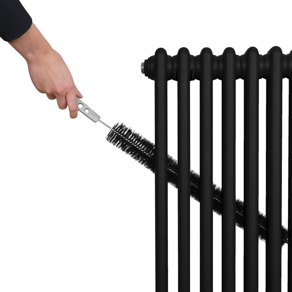 Traditional 2 Column Radiator - 300 x 1012mm - Black - Used - Good