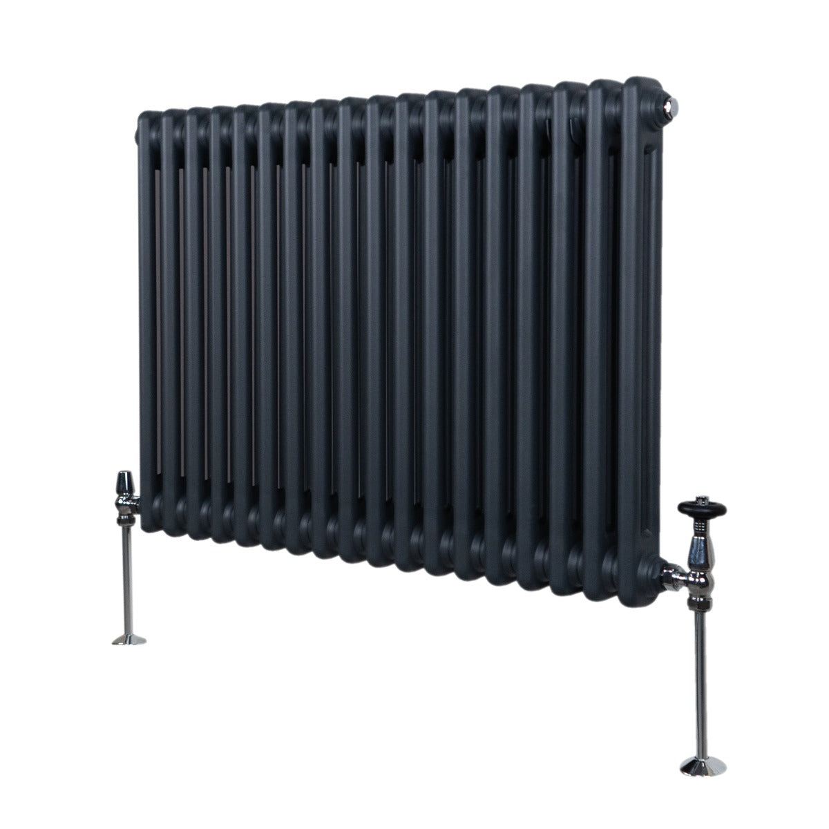 Traditional 2 Column Radiator - 600 x 832mm - Anthracite Grey - Used - Good