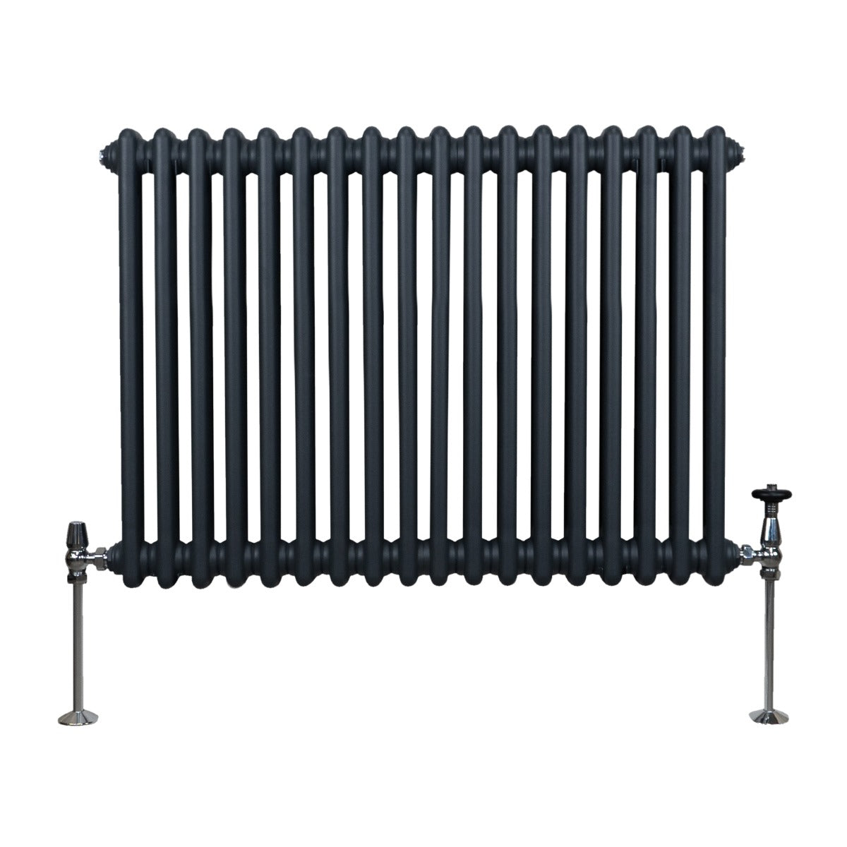 Traditional 2 Column Radiator - 600 x 832mm - Anthracite Grey - Used - Good
