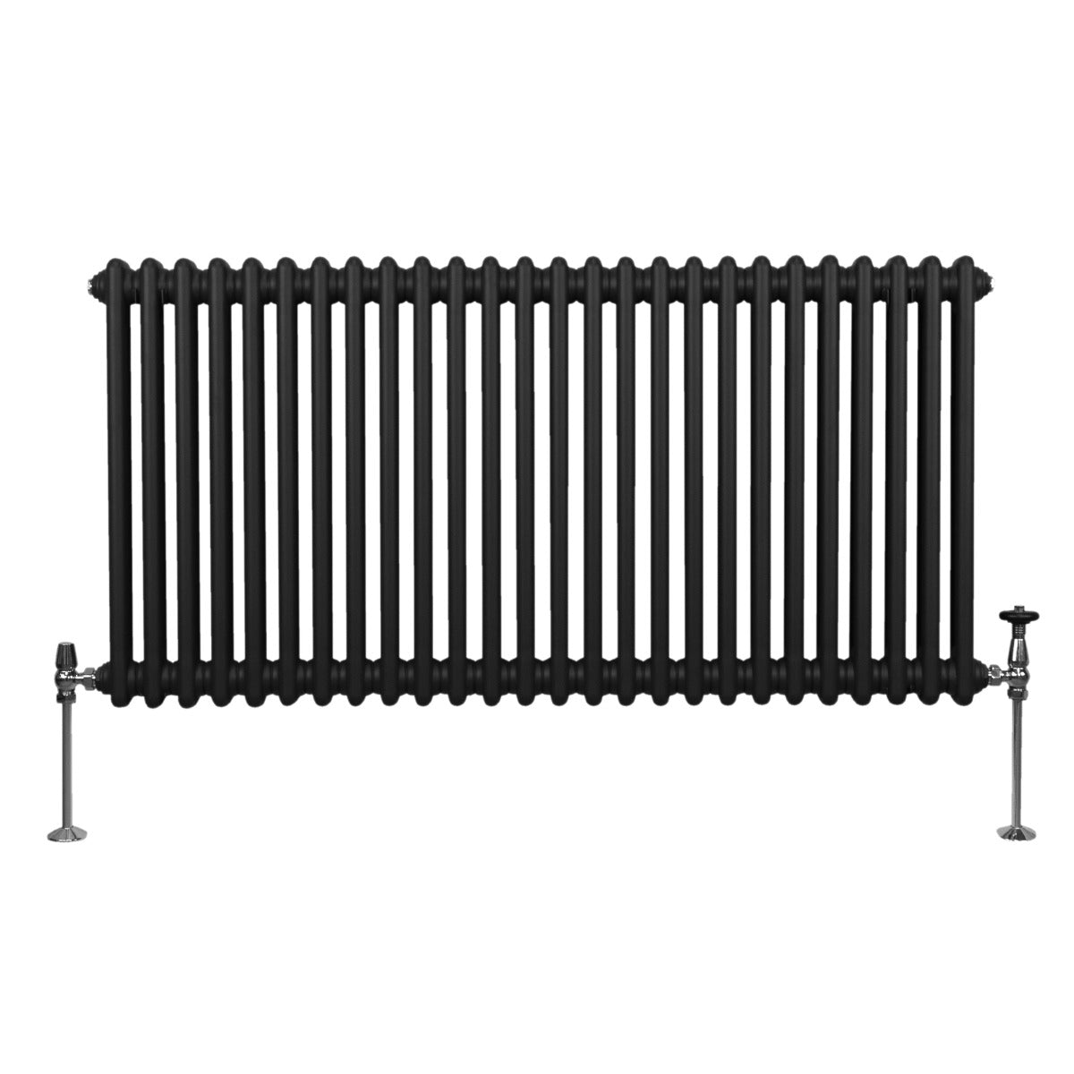Traditional 2 Column Radiator - 600 x 1192mm - Black - Used - Good