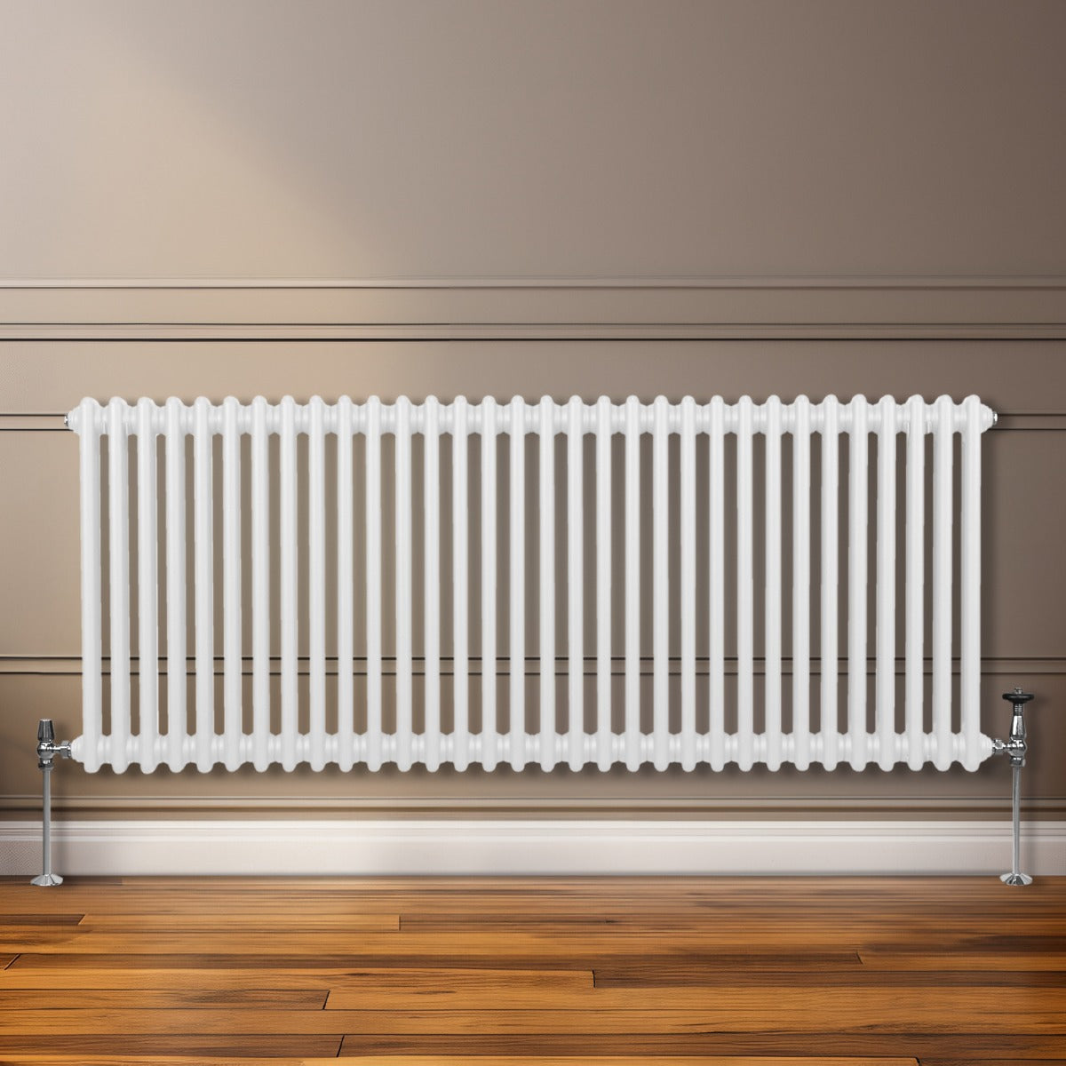 Traditional 2 Column Radiator - 600 x 1462mm - White - Used - Good