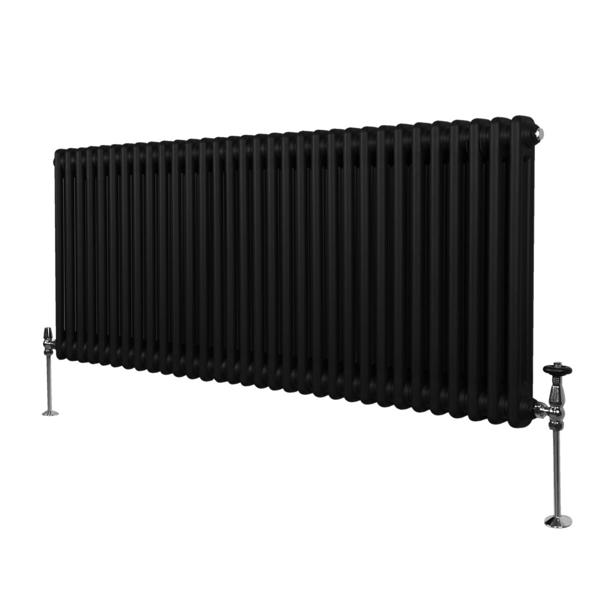 Traditional 2 Column Radiator - 600 x 1462mm - Black - Used - Good