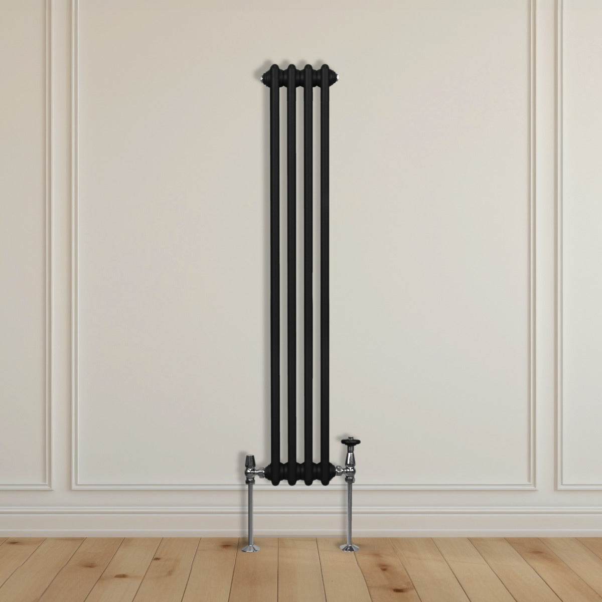 Traditional 2 Column Radiator - 1500 x 202mm - Black - Like New