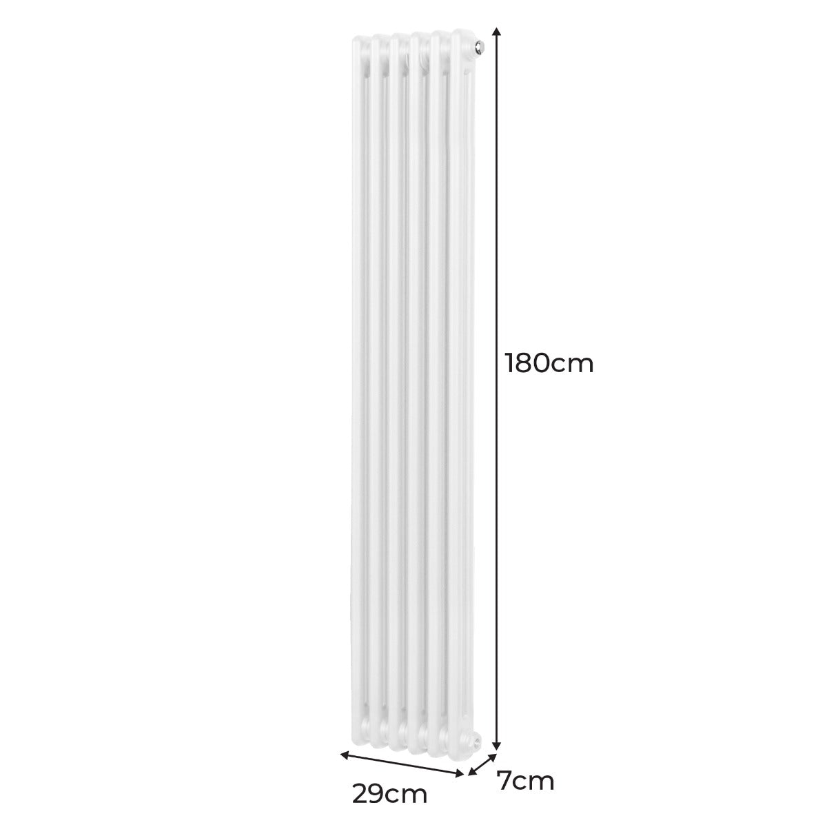 Traditional 2 Column Radiator - 1800 x 292mm - White - Used - Very Good