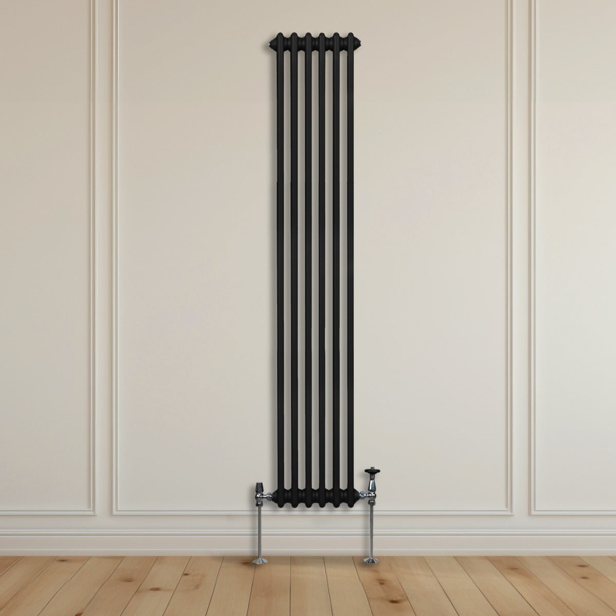 Traditional 2 Column Radiator - 1800 x 292mm - Black - Like New