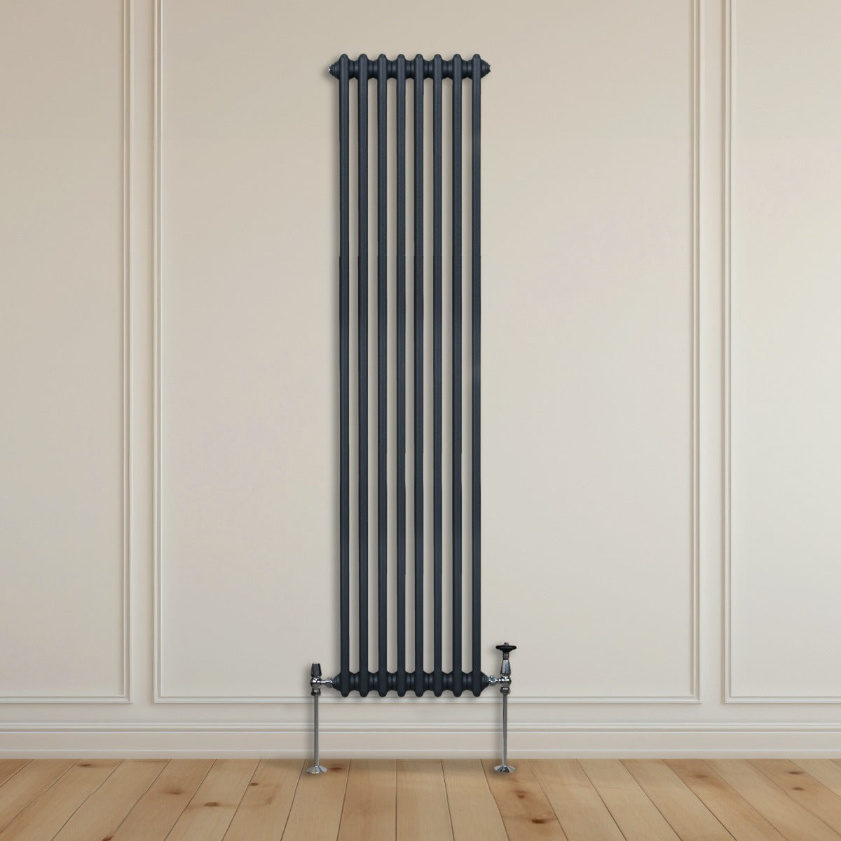 Traditional 2 Column Radiator - 1800 x 382mm - Anthracite Grey - Used - Good
