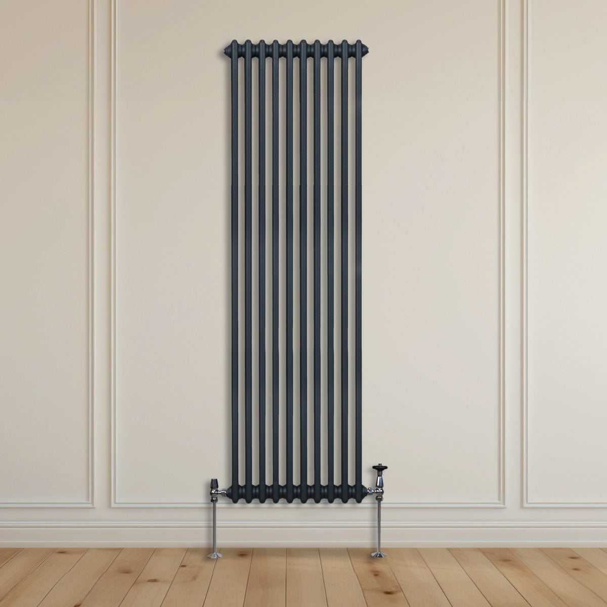 Traditional 2 Column Radiator - 1800 x 472mm - Anthracite Grey - Used - Good