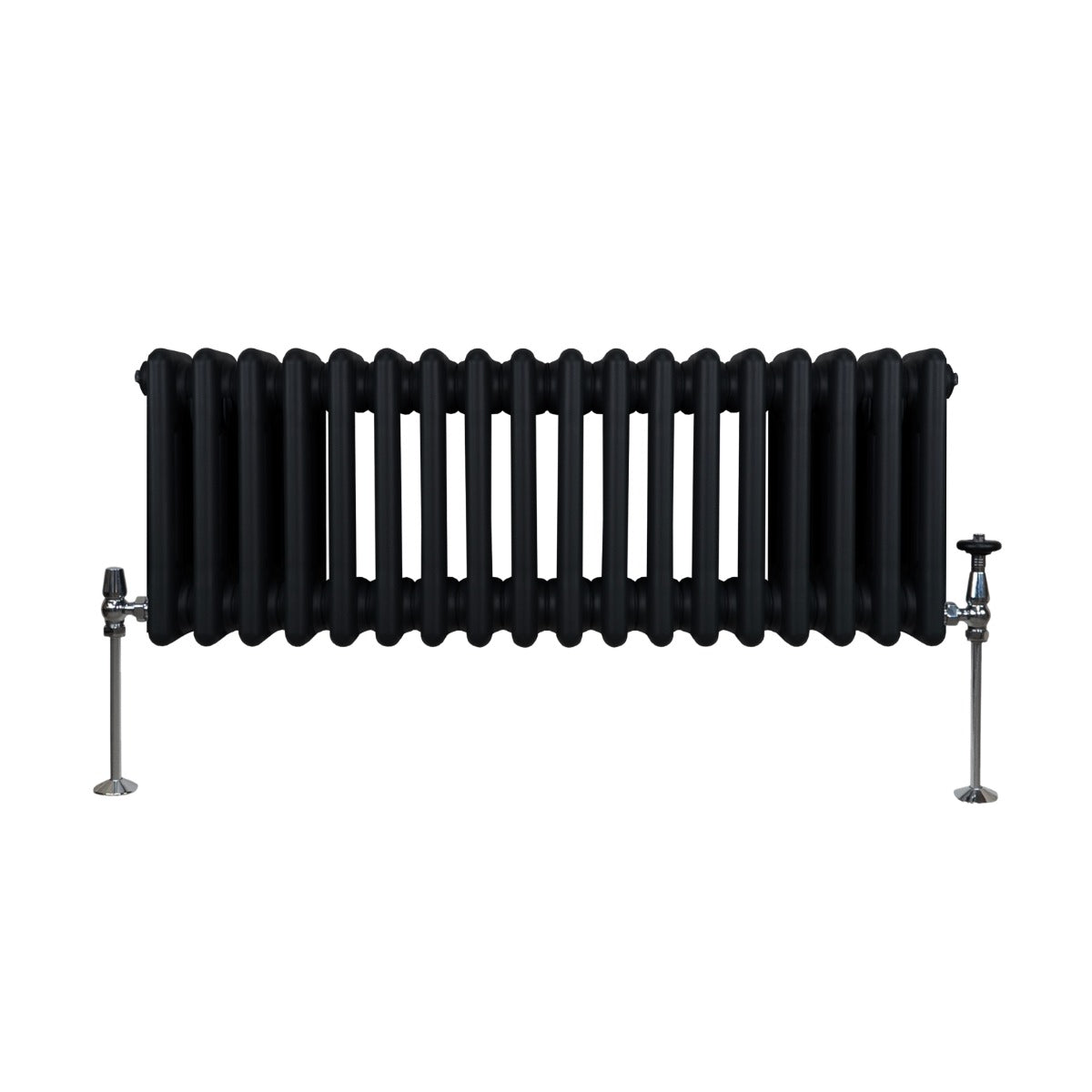 Traditional 3 Column Radiator - 300 x 832mm - Black - Used - Good