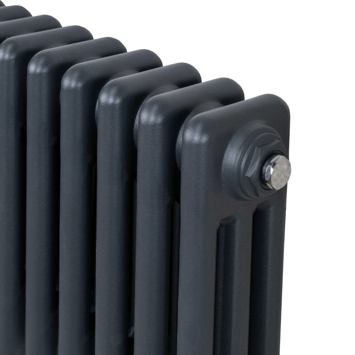 Traditional 3 Column Radiator - 300 x 1192mm - Anthracite Grey - Used - Good