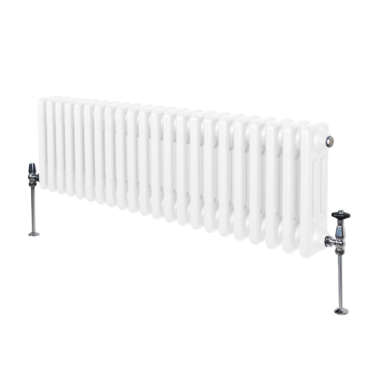 Traditional 3 Column Radiator - 300 x 1192mm - White - Used - Very Good