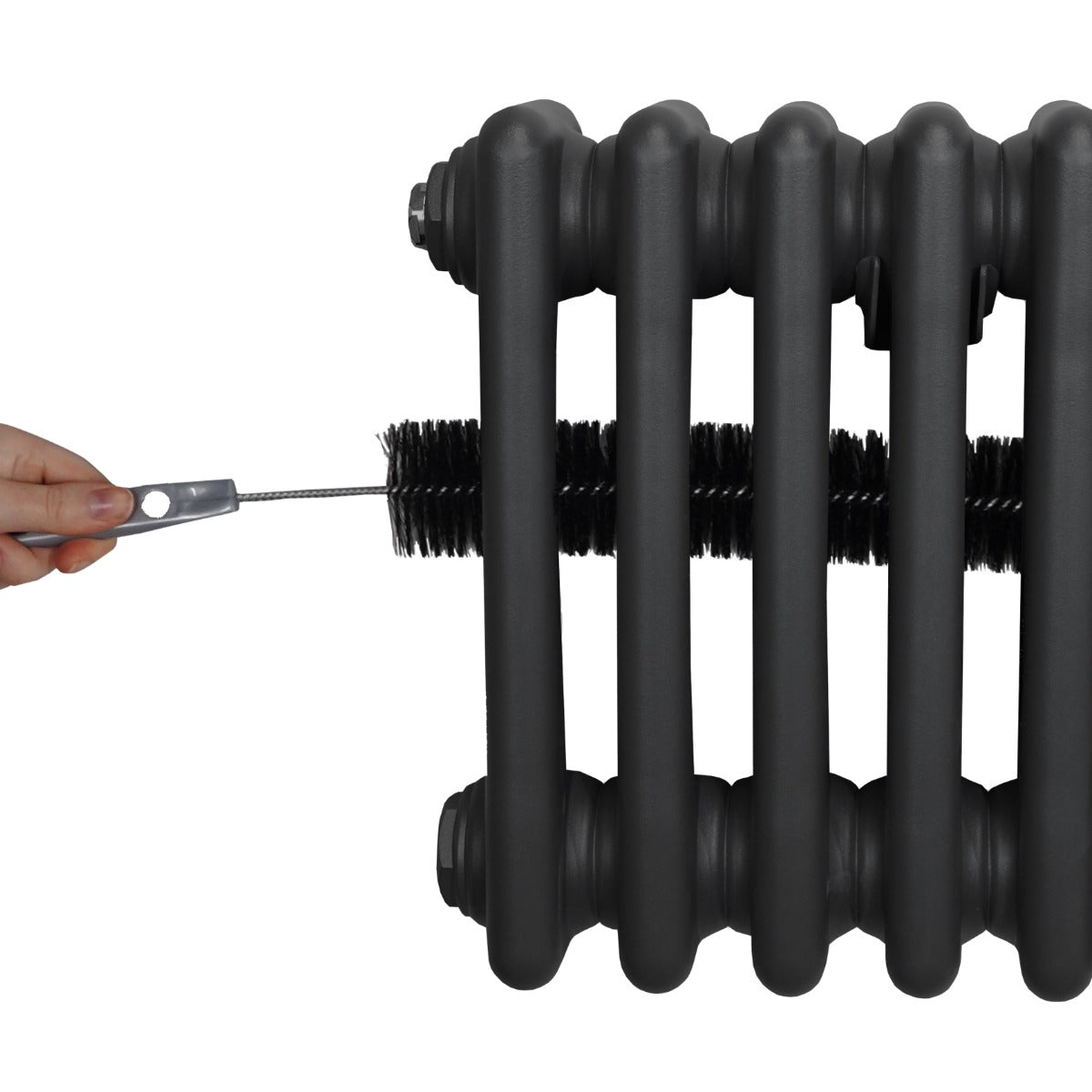 Traditional 3 Column Radiator - 600 x 832mm - Anthracite Grey - Used - Good