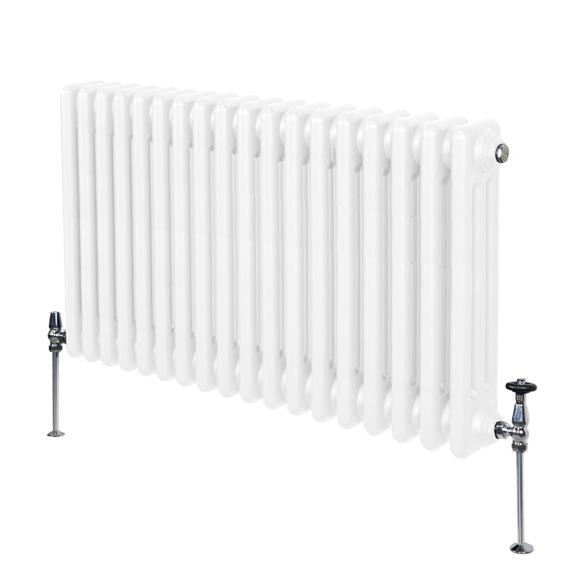 Traditional 3 Column Radiator - 600 x 832mm - White - Used - Good
