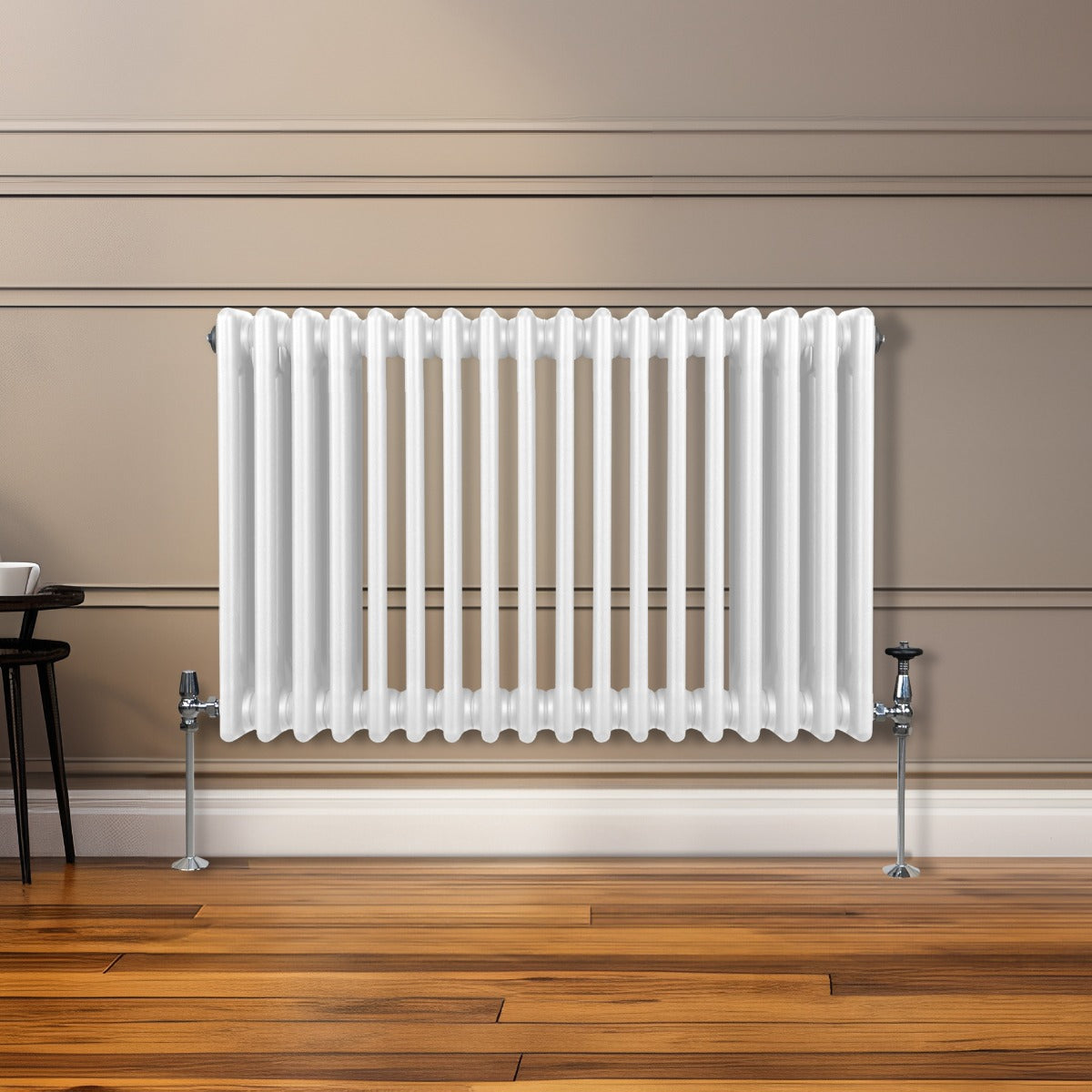 Traditional 3 Column Radiator - 600 x 832mm - White - Used - Good