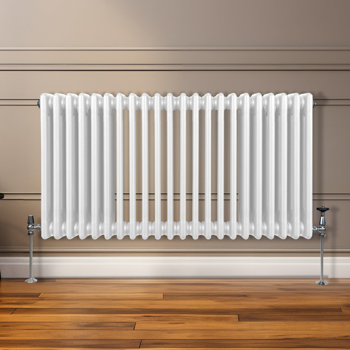 Traditional 3 Column Radiator - 600 x 1012mm - White - Like New