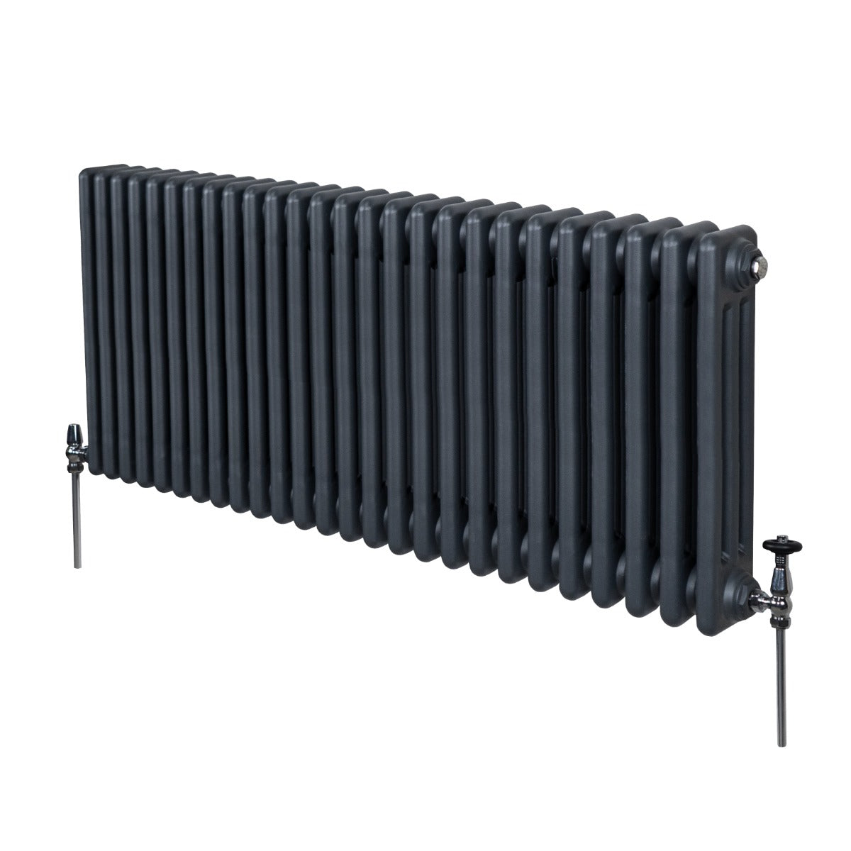 Traditional 3 Column Radiator - 600 x 1192mm - Anthracite Grey - Used - Acceptable