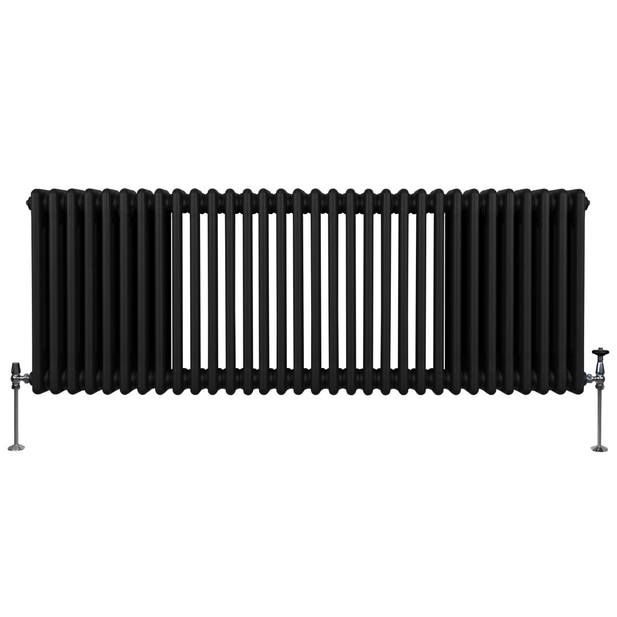 Traditional 3 Column Radiator - 600 x 1462mm - Black - Used - Good